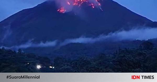 Gunung Api Karangetang Di Sulut Terus Luncurkan Lava Pijar