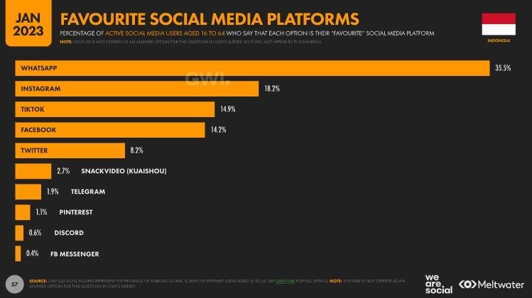 Daftar Media Sosial Favorit Warga Indonesia, Bukan TikTok!