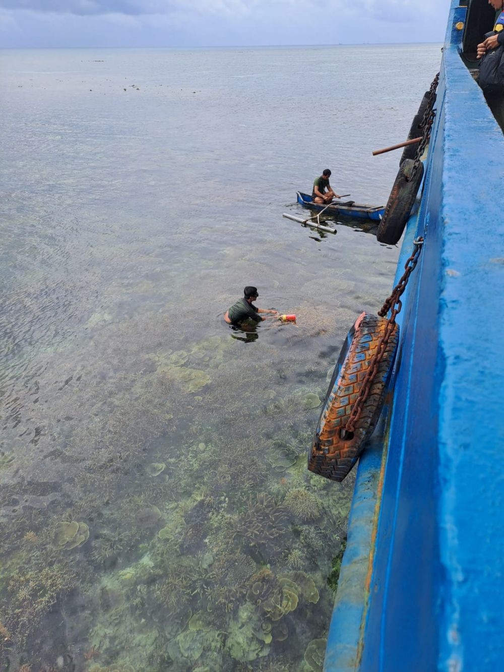 Terdampar di Gosong Seloka Karimunjawa, Kapal Serasi IX Rusak Terumbu Karang