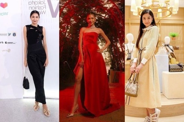 9 Inspirasi Dress Panjang ala Mikha Tambayong, Anggun Abis!