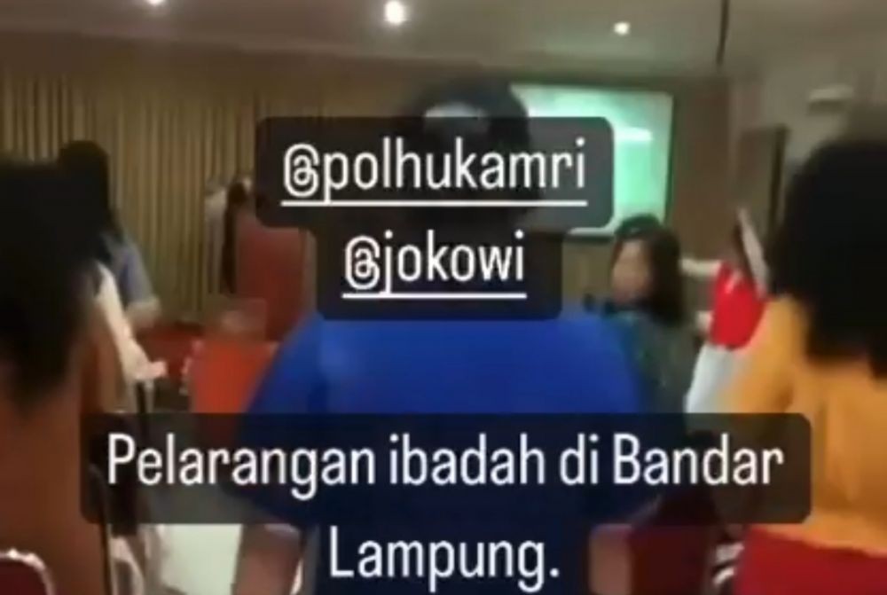Viral! Aksi Dugaan Persekusi Ibadah di Gereja Bandar Lampung
