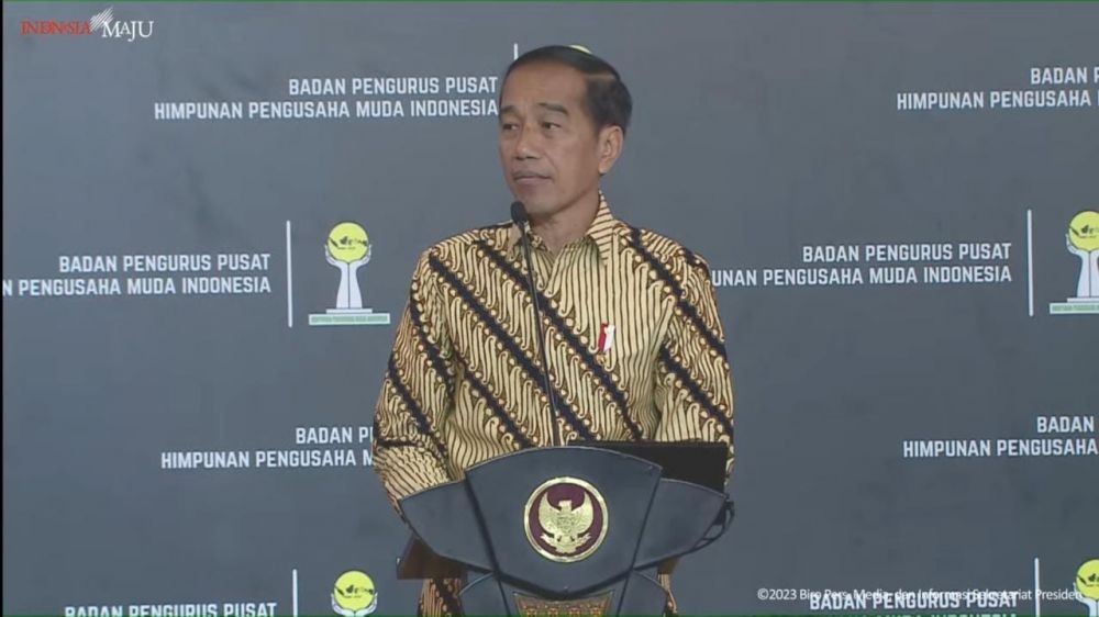 Seloroh Jokowi Enggan Absen Nama Capres Di Acara HIPMI