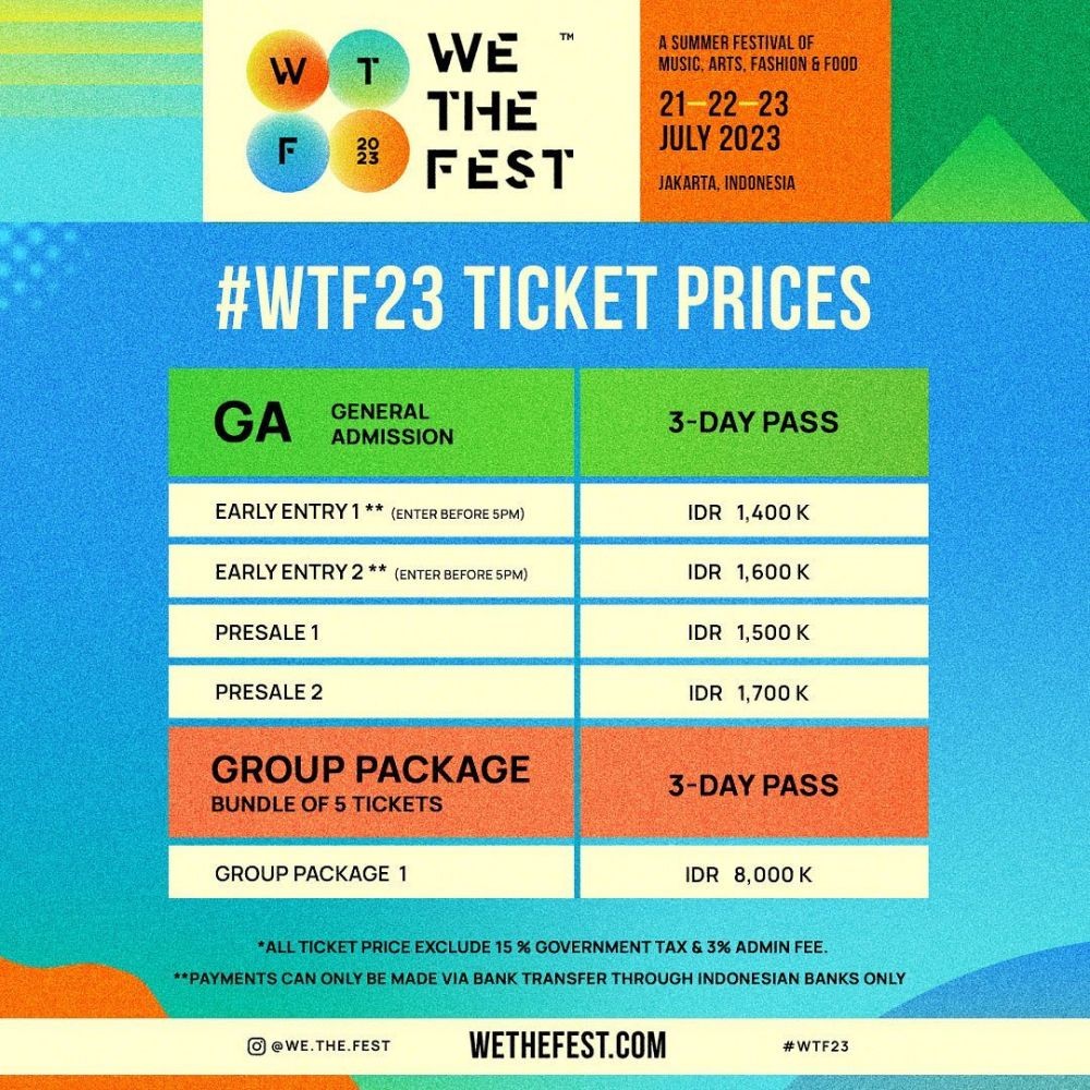 Harga Tiket We The Fest 2023 dan Cara Membelinya!