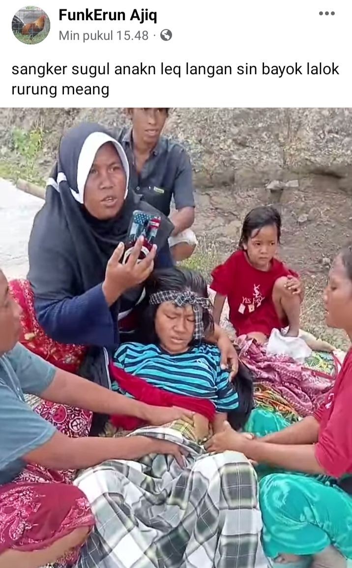 Viral! Warga Terpencil di Lombok Barat  Melahirkan di Jalan 