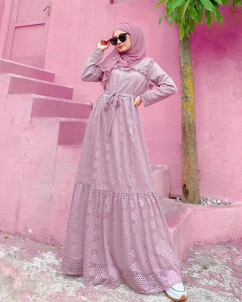 10 Style Hijab Kondangan Yazfa Rachman Gaun Sampai One Set