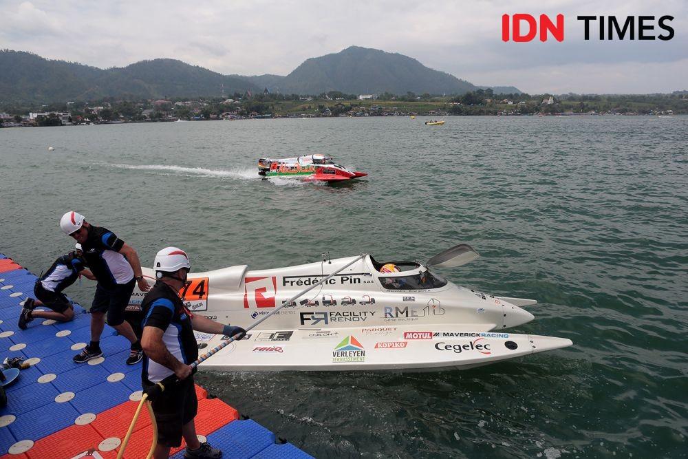 Besok Kualifikasi, Ini Potret Lintasan Balap F1H2O di Danau Toba