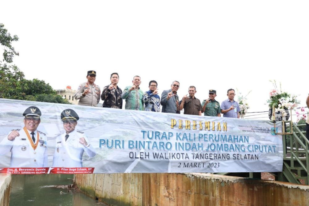 Diproyeksi Hilangkan Banjir, Turap Kali Bintaro Indah Resmi Berfungsi