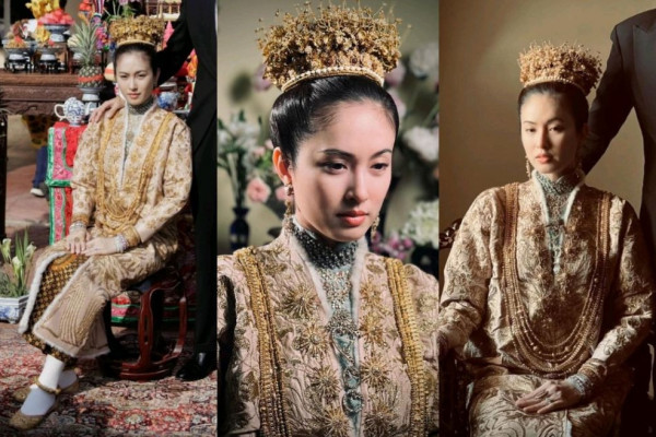 10 Inspirasi Busana Pernikahan Nong Poy, bak Bangsawan Kuno