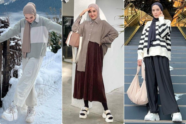 9 OOTD Hijab buat Liburan ala Hamidah Rachmayanti, Simpel Effortless