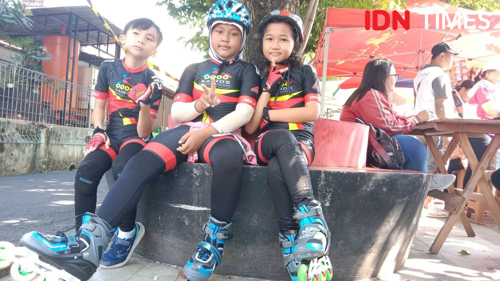 Potret Meriahnya Balap Sepatu Roda Selevel Kecamatan, Anak Sehat Ortu Senang