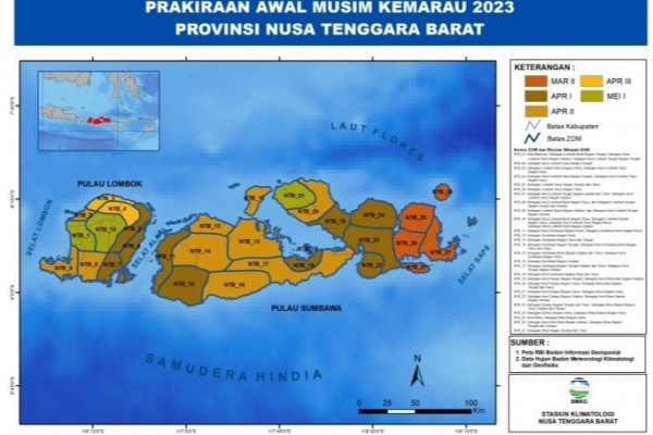 Prediksi BMKG, Ini Wilayah yang Masuk Musim Kemarau Lebih Awal di NTB