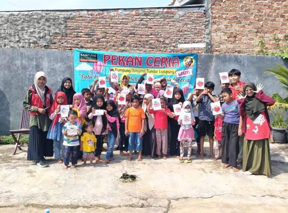 Potret Seru Hari Dongeng Sedunia Bersama Kampung Dongeng Lampung