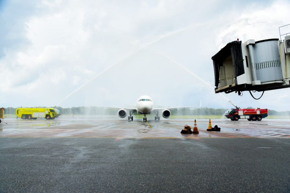Pelita Air Membuka Penerbangan Perdana di Bandara Sepinggan Balikpapan