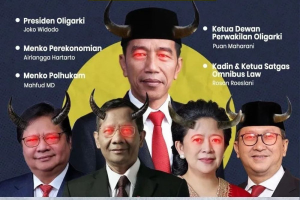 Tolak Ciptaker, Dema UIN Jakarta Bikin Meme Puan dan Jokowi Bertanduk