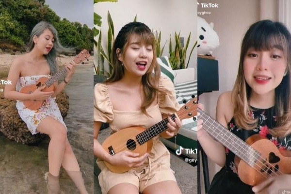 9 Potret Gemas Ghea Indrawari Bermain Ukulele, Visualnya Bikin Salfok!