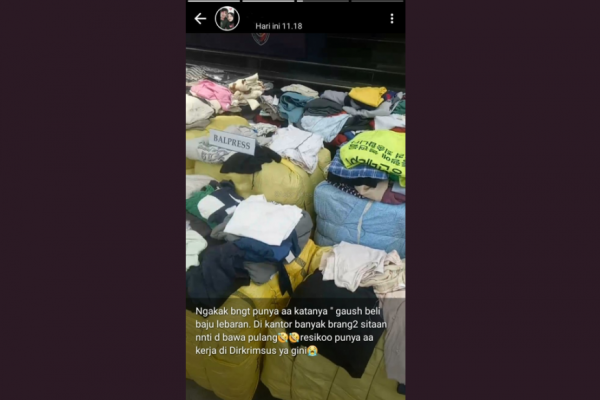 Viral! Barang Bukti Baju Bekas Jadi Hadiah Lebaran, Ini Kata Polri
