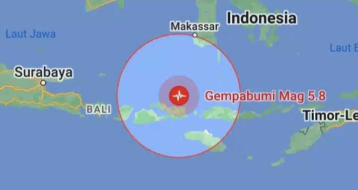 Kota Bima Digoyang Gempa Bumi M 5,8  