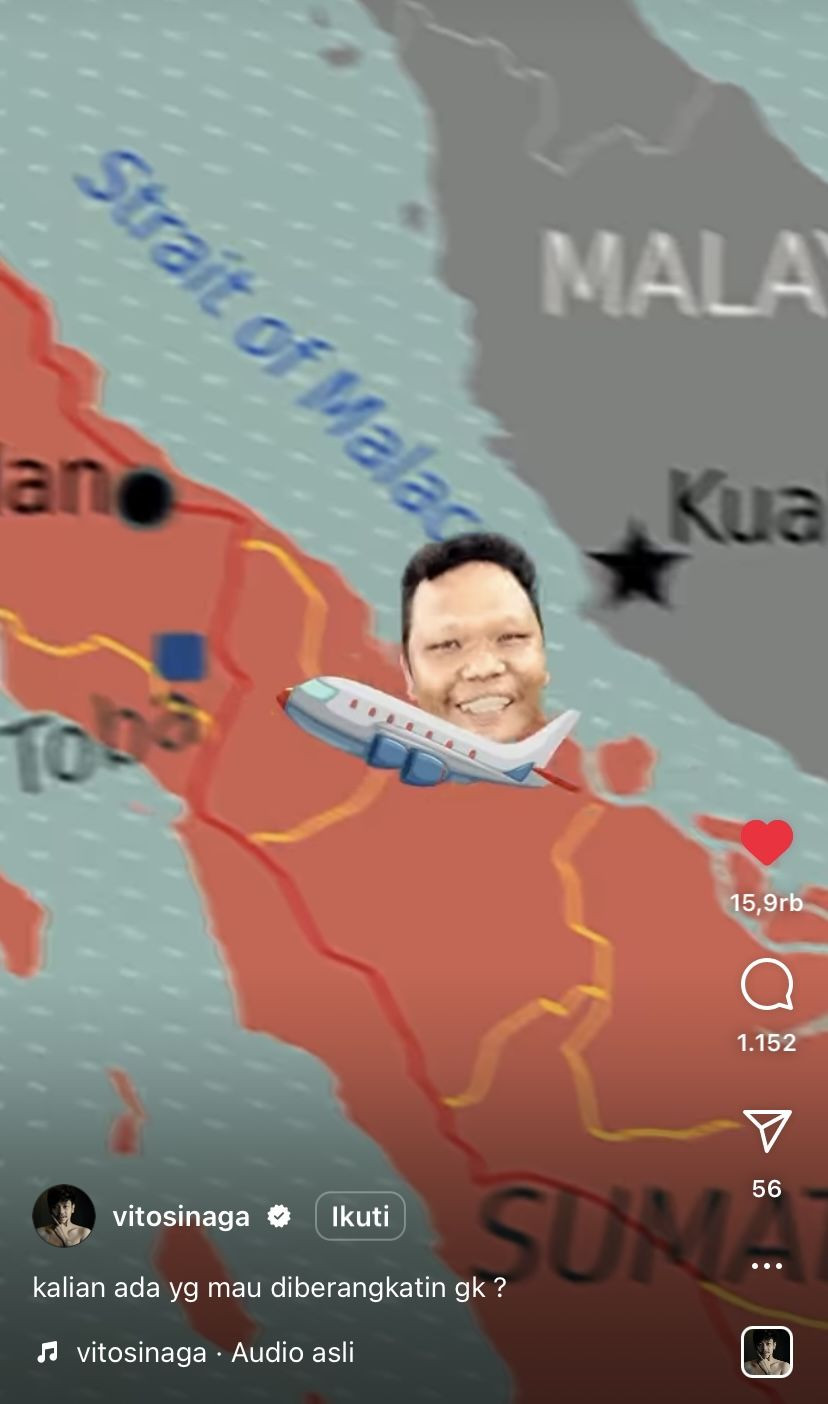 Vito Sinaga Tantang Ojol Beli Ketoprak Naik Pesawat dari Medan-Jakarta
