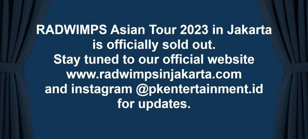 Jadwal Dan Harga Tiket Konser RADWIMPS Konser Di Jakarta