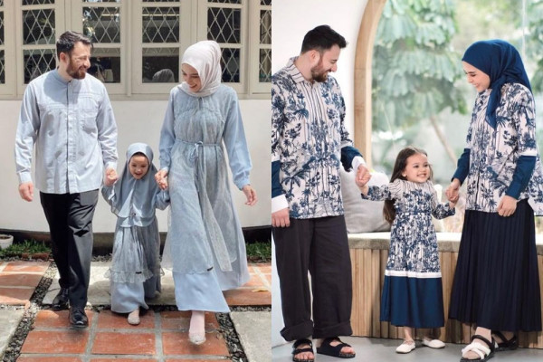 9 Gaya Lebaran Keluarga Hamidah Rachmayanti, Kompak Banget!