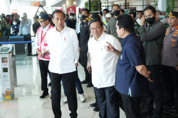 Blusukan Bareng Jokowi Di Cilegon, Erick Pastikan Stabilitas