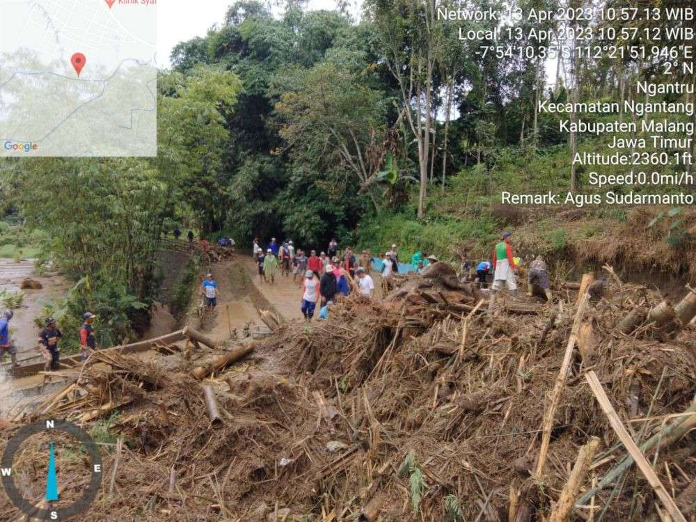 Banjir Bandang dan Longsor Terjang Ngantang, Kabupaten Malang