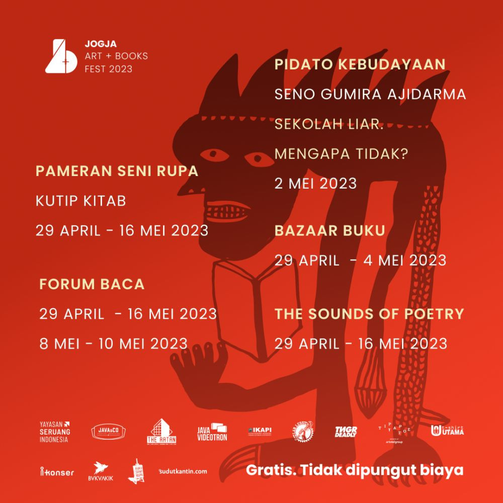 Jogja Art + Books Festival 2023 Digelar, Catat Agendanya!