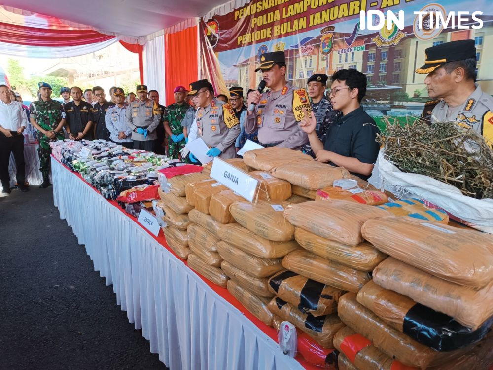 Polda Lampung Musnahkan Barang Bukti Narkotika Rp254 Miliar!