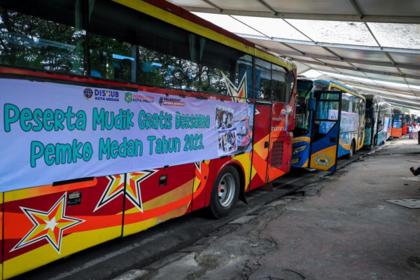 Bus Mudik Gratis Pemko Medan Terguling di Sekitar Jurang Tapteng