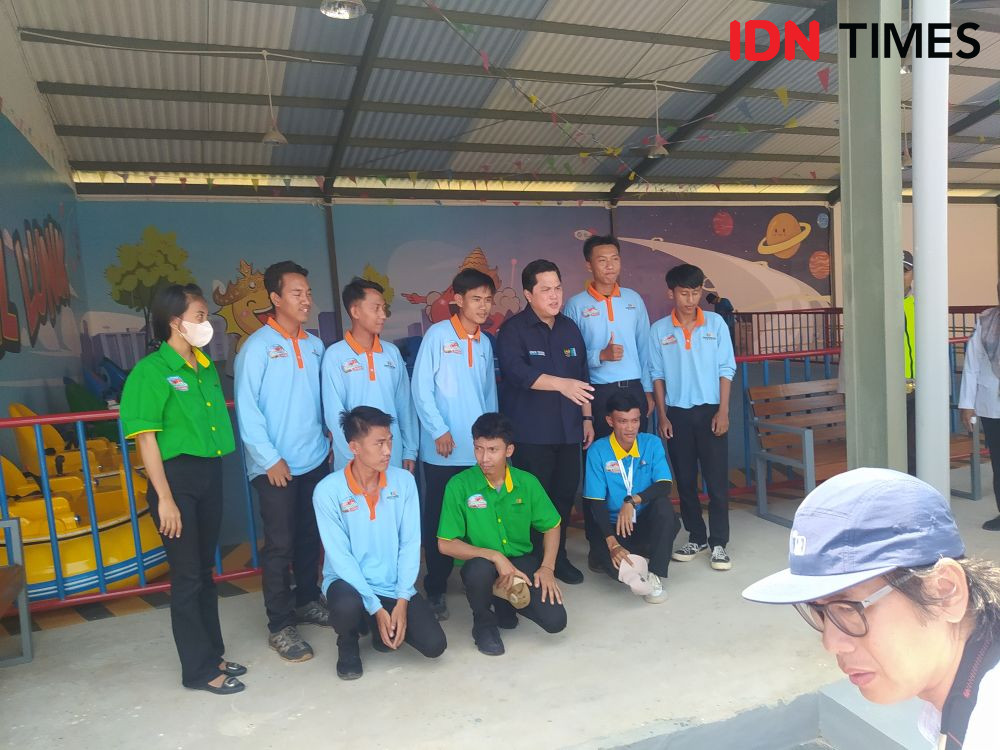 Erick Thohir Sambangi Krakatau Park Lamsel, Kerjai Pegawai BUMN