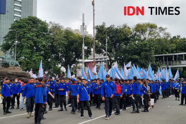 Jalan Medan Merdeka Barat Ke Istana Ditutup Imbas Demo Buruh