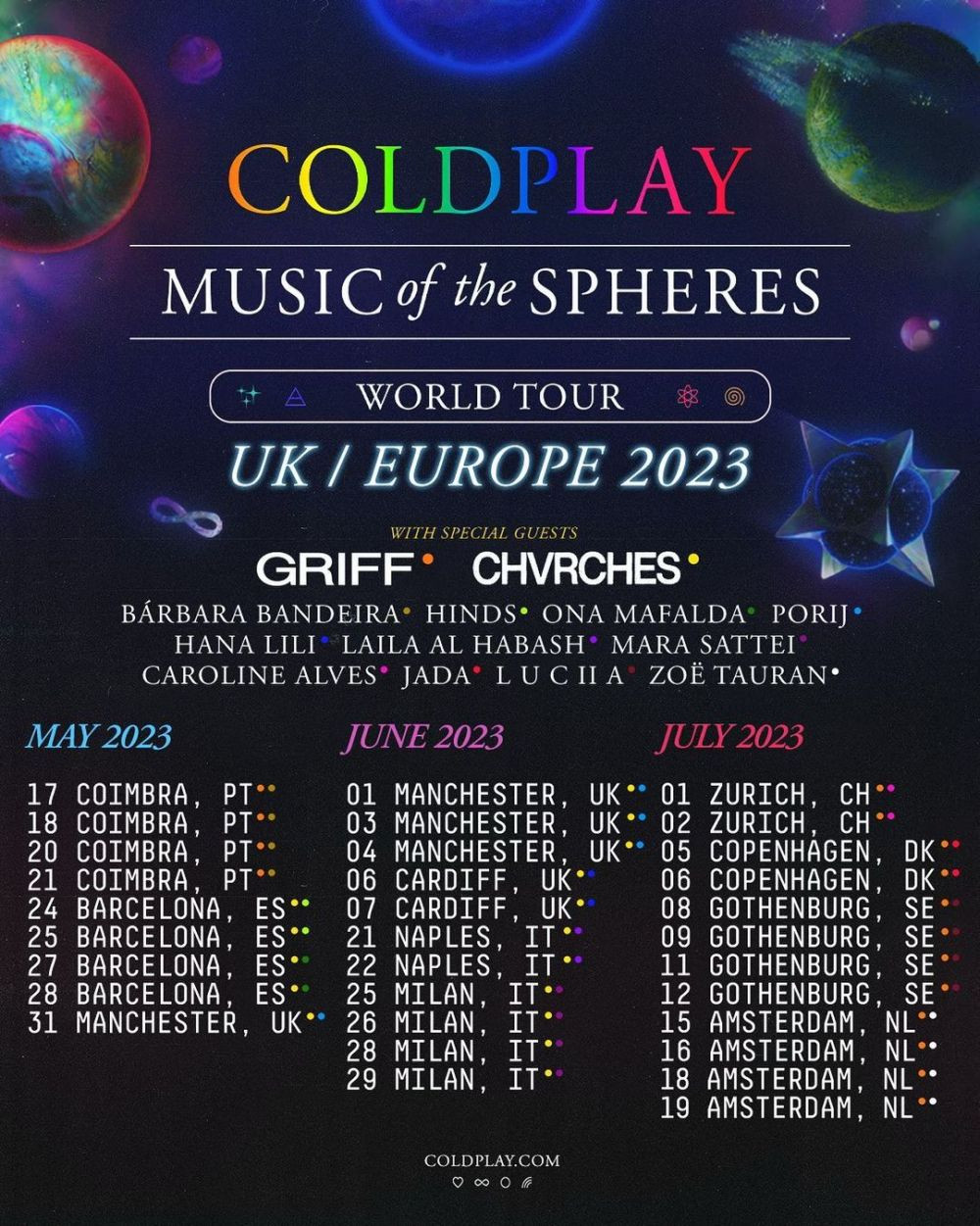 coldplay 2023 tour price