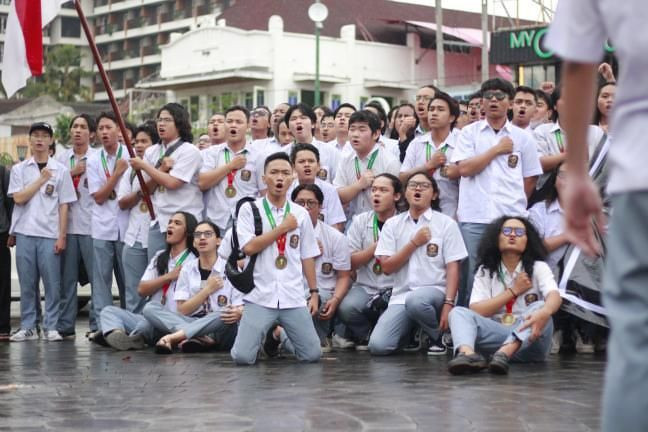 Tradisi SMA Kolese De Britto Rayakan Kelulusan, Long March ke Tugu