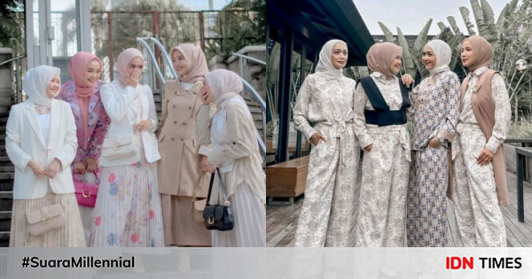 10 Inspirasi Style Hijab Hangout Bareng Bestie