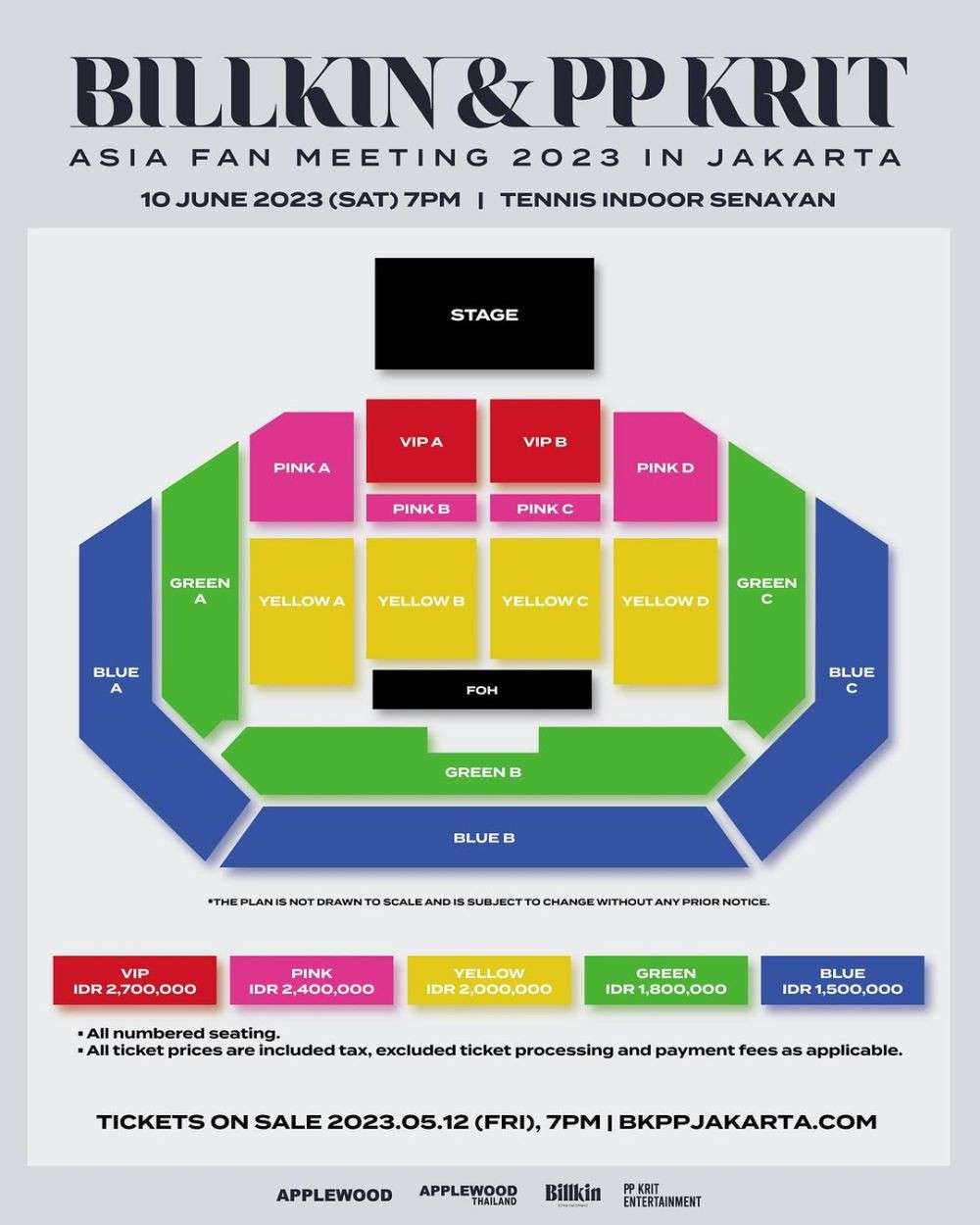 Harga Tiket Fan Meeting Billkin Dan PP Krit Di Jakarta