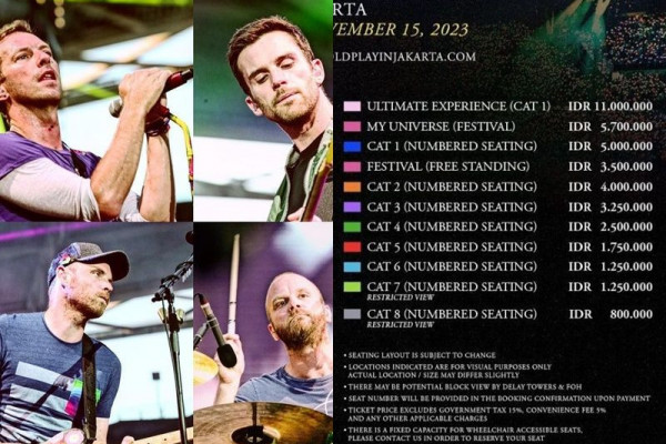 Harga Tiket Konser Coldplay Di Jakarta Dan Cara Membelinya