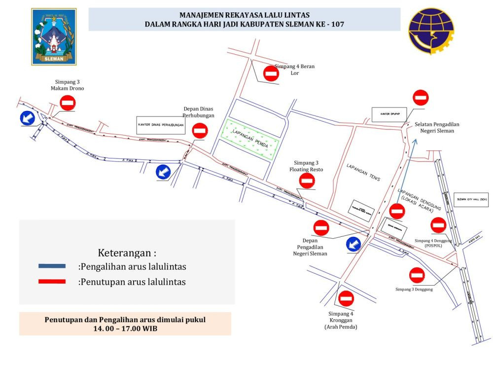 Simak Pengalihan Arus Lalu Lintas pada Perayaan HUT Sleman ke-107