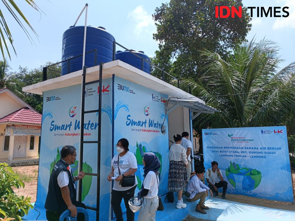 Program Smart Water Hutama Karya, Solusi Air Bersih Warga Desa Lamteng