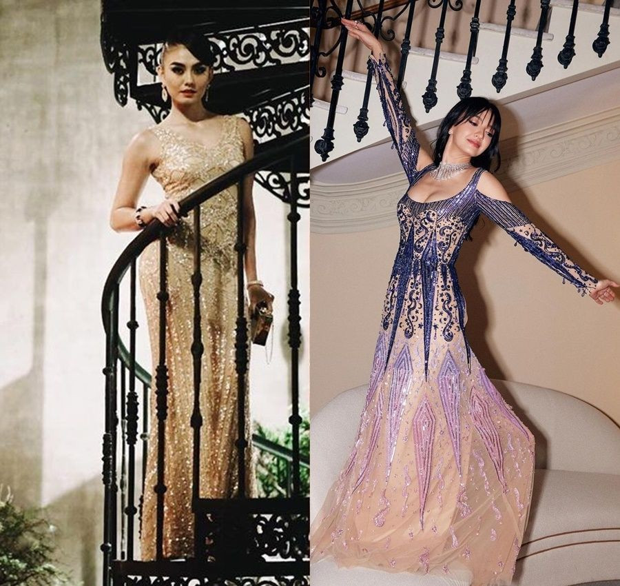 10 Adu Gaya Dress Dan Kebaya Raline Shah Vs Agnez Mo Mewah 