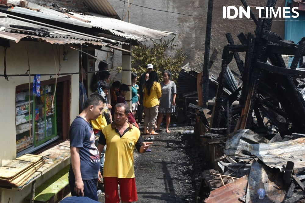 Anak Kecil Main Korek Api Picu 3 Rumah Warga Bandar Lampung Terbakar