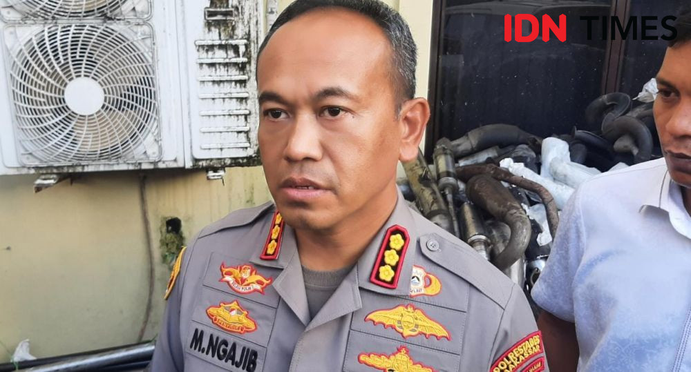 Polisi Sita Ratusan Knalpot Brong dari Bengkel Motor di Makassar