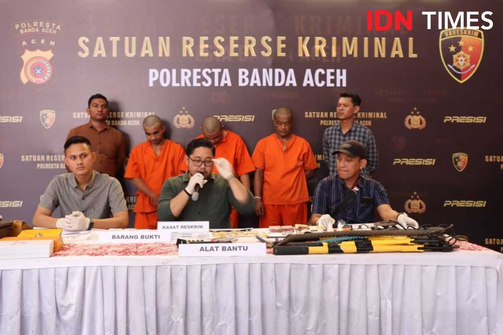 6 Hari Gasak 5 Rumah, Komplotan Pencuri di Banda Aceh Ditangkap