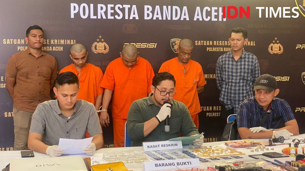 6 Hari Gasak 5 Rumah, Komplotan Pencuri di Banda Aceh Ditangkap