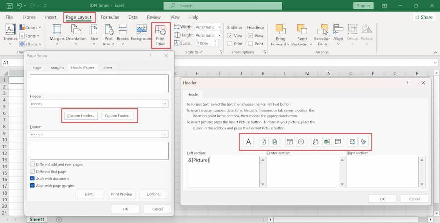 2 Cara Membuat Footer dan Header di Excel, Bisa Taruh Logo