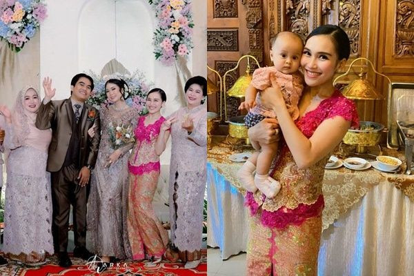 10 Potret Ayu Ting Ting Datang ke Pernikahan Karyawannya, Humble Abis