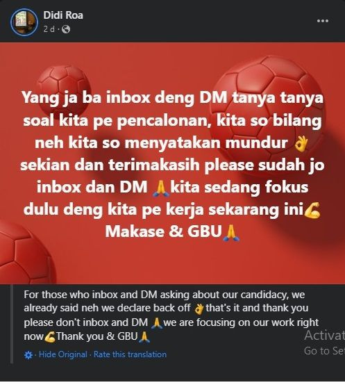 Influencer Didi Roa Mundur dari Bacaleg Gerindra Sulawesi Utara