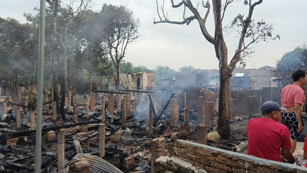 15 Rumah Hangus Dilalap Api di Tanjung Pura Langkat