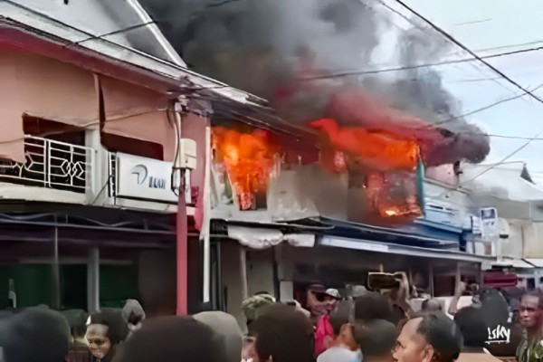 Puluhan Ruko Ludes Terbakar di Asmat Papua Selatan