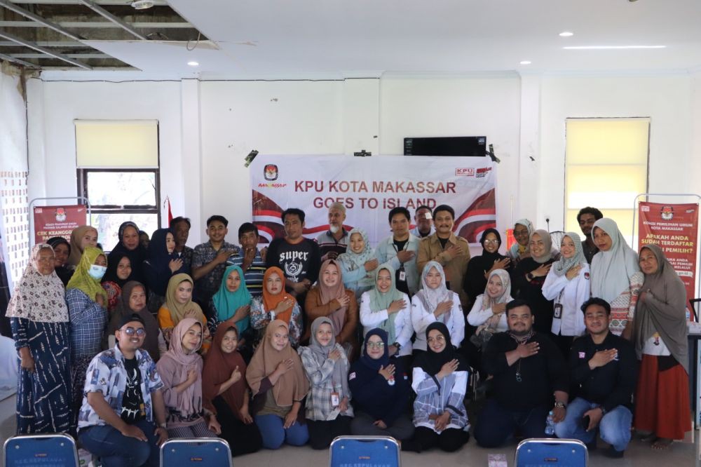 KPU Makassar Sosialisasikan Pemilu 2024 di Pulau Barrang Lompo