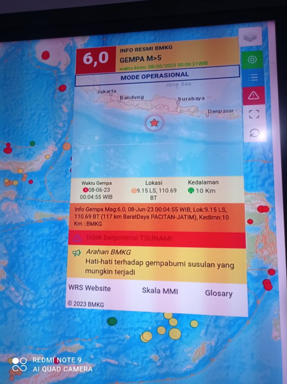 Gempa Bumi di Pacitan Dirasakan hingga Kabupaten Blitar